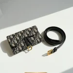 Dior, Saddle Pouch with Belt, , Blue, Very Very  Good