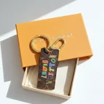 Louis Vuitton,  Louis Vuitton x NBA Letters Tab Key Holder & Bag Charm, , Brown, Very Very  Good
