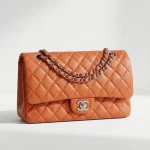 Chanel, Chanel Classic Flap, 10", Orange, Very Good