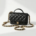 Chanel, Mini Flap Bag with Top Handle,  8", Black, New