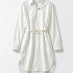 Louis Vuitton, Poplin Monogram Shirt Dress, 34, White, Like New