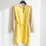 Louis Vuitton, Fil Coupé Monogram Shirt Dress , 36, Yellow, Like New