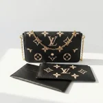 Louis Vuitton, Félicie Pochette, , Black, Very Good