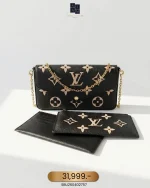 Louis Vuitton, Félicie Pochette, , Black, Very Good