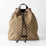 Gucci, Drawstring Bagpack, , Beige, Like New