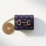 Gucci, Horsebit 1955 Wallet with Chain, , Blue, Very Good