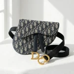 Dior, Saddle Belt Pouch, Mini, Blue, Very Very  Good