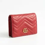 Gucci, GG Marmont Card Case Wallet, , Red, Very Good