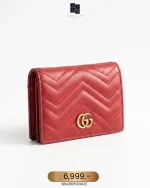 Gucci, GG Marmont Card Case Wallet, , Red, Very Good