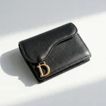Dior, Saddle Lotus Wallet , , Black, Very Good