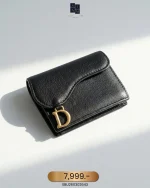 Dior, Saddle Lotus Wallet , , Black, Very Good