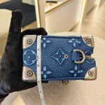 Louis Vuitton, Mini Soft Trunk, Mini, Blue, Very Like New - Image 38
