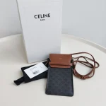 Celine, Phone Pouch With Flap, , Brown, Very Very  Good - Image 3