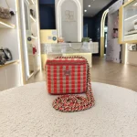 Chanel, Vanity Case With Chain, Mini, Red, Like New - Image 5