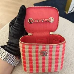 Chanel, Vanity Case With Chain, Mini, Red, Like New - Image 17