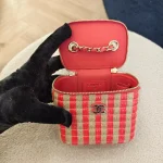 Chanel, Vanity Case With Chain, Mini, Red, Like New - Image 20