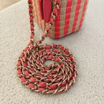 Chanel, Vanity Case With Chain, Mini, Red, Like New - Image 25