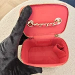 Chanel, Vanity Case With Chain, Mini, Red, Like New - Image 31