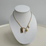 Louis Vuitton, Flying Ball Slim Necklace , , Gold, Like New - Image 3