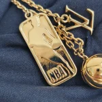 Louis Vuitton, Flying Ball Slim Necklace , , Gold, Like New - Image 5