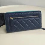 Chanel, Classic Zippy Long Wallet, , Navy Blue, Used Once - Image 5