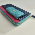 Chanel, Classic Zippy Long Wallet, , Navy Blue, Used Once - Image 8