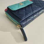 Chanel, Classic Zippy Long Wallet, , Navy Blue, Used Once - Image 9
