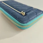 Chanel, Classic Zippy Long Wallet, , Navy Blue, Used Once - Image 13