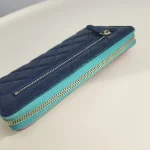 Chanel, Classic Zippy Long Wallet, , Navy Blue, Used Once - Image 15