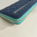 Chanel, Classic Zippy Long Wallet, , Navy Blue, Used Once - Image 16