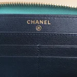 Chanel, Classic Zippy Long Wallet, , Navy Blue, Used Once - Image 29