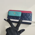 Chanel, Classic Zippy Long Wallet, , Navy Blue, Used Once - Image 32