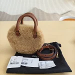Celine, Shearling Heart Bag, Medium, Beige, Like New - Image 2