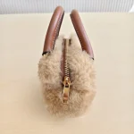Celine, Shearling Heart Bag, Medium, Beige, Like New - Image 6