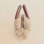 Celine, Shearling Heart Bag, Medium, Beige, Like New - Image 7