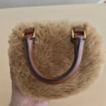 Celine, Shearling Heart Bag, Medium, Beige, Like New - Image 10