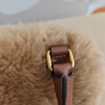 Celine, Shearling Heart Bag, Medium, Beige, Like New - Image 11