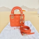 Dior, Micro Lady Dior, Micro, Orange, Very Very Like New - Image 2