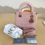 Dior, Medium Lady D-Lite, Medium, Pink, Very Very  Good - Image 2