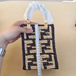 Fendi, Mini Sunshine Shopper Tote, , Black, New - Image 22