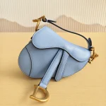 Dior, Micro Saddle Bag, Micro, Blue, New - Image 3