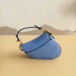 Dior, Micro Saddle Bag, Micro, Blue, New - Image 4