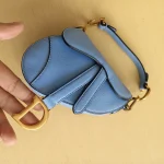 Dior, Micro Saddle Bag, Micro, Blue, New - Image 12