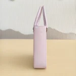 Prada, Small Brushed Leather Tote, Small, Pink, Like New - Image 5