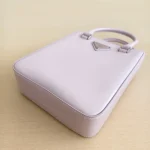 Prada, Small Brushed Leather Tote, Small, Pink, Like New - Image 9