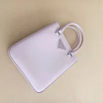 Prada, Small Brushed Leather Tote, Small, Pink, Like New - Image 10