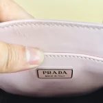 Prada, Small Brushed Leather Tote, Small, Pink, Like New - Image 14
