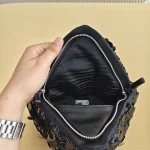 Prada, Triangle Paillettes with Black Sequins, , Black, New - Image 16