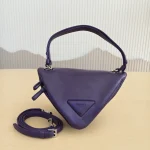 Prada, Nappa Leather Triangle Bag, , Purple, Used Once - Image 2
