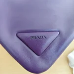 Prada, Nappa Leather Triangle Bag, , Purple, Used Once - Image 9